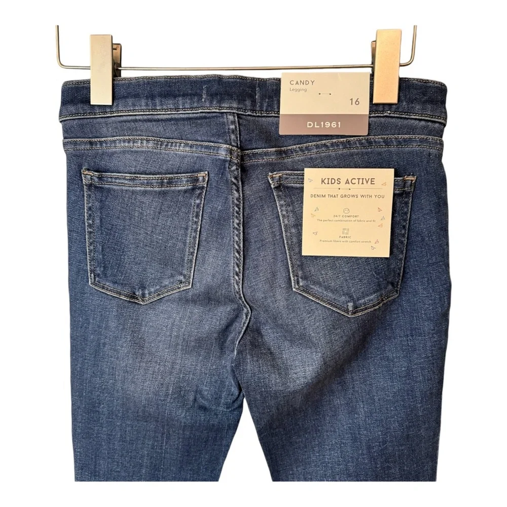 DL1961 Girls Candy Pull-On Denim Leggings Balboa Wash NWT Size 16